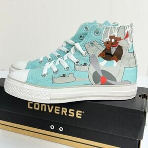 Converse Chuck Taylor Space Hi Top Youth Size 2 All Star Blue Dog Airplane Sky